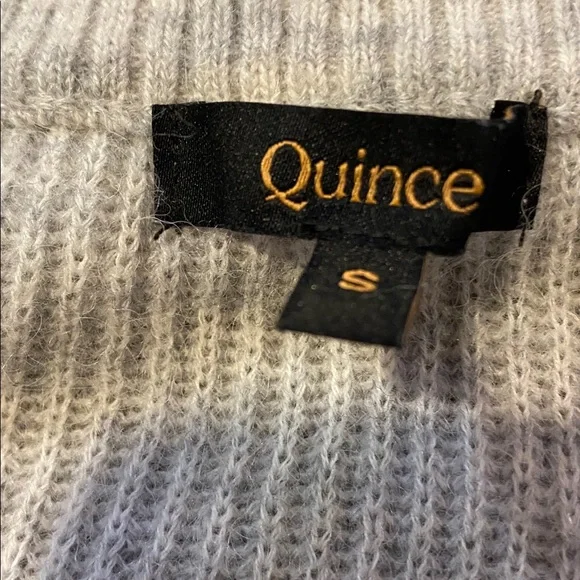 Quince baby alpaca wool quarter zip light grey S - Picture 3 of 5